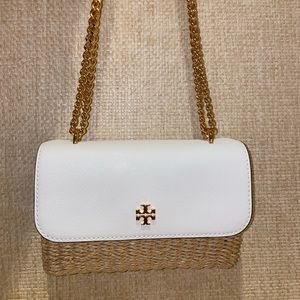 STRAW SHRUNKEN SHOULDER BAG